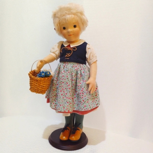 Vintage Steiff Kinder Sophie Doll R. John Wright Vermont Felt 17" 203/500 Rare - Picture 1 of 15